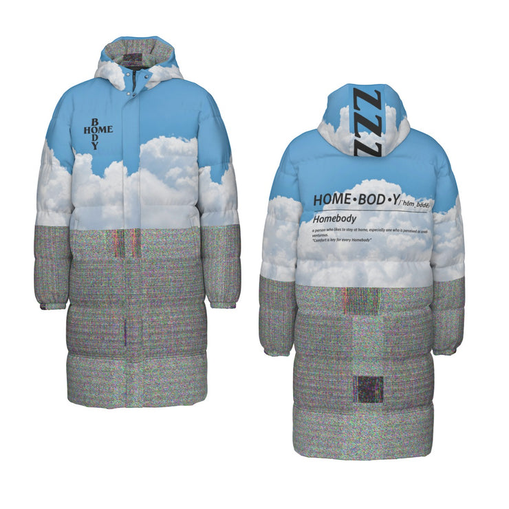 Homebody Friends Cloudy Sky Unisex Long Down Jacket