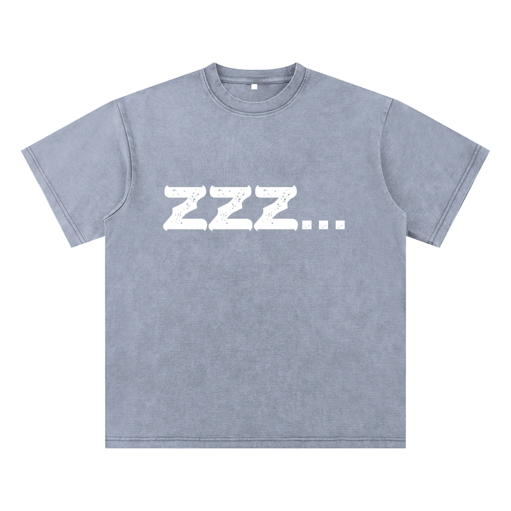 Bamboo Slub ZZZ Homebody Friends Snow Washed T-Shirt